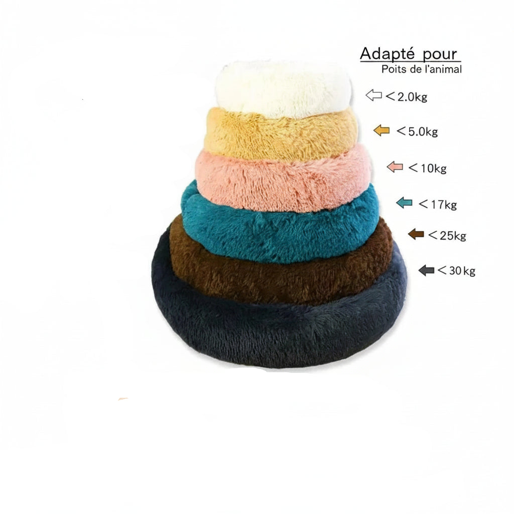 Lit Rond Ultra-Doux pour Animaux – Confort Absolu en Toute Saison