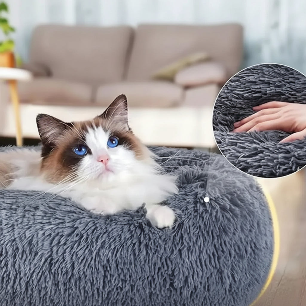 Lit Rond Ultra-Doux pour Animaux – Confort Absolu en Toute Saison