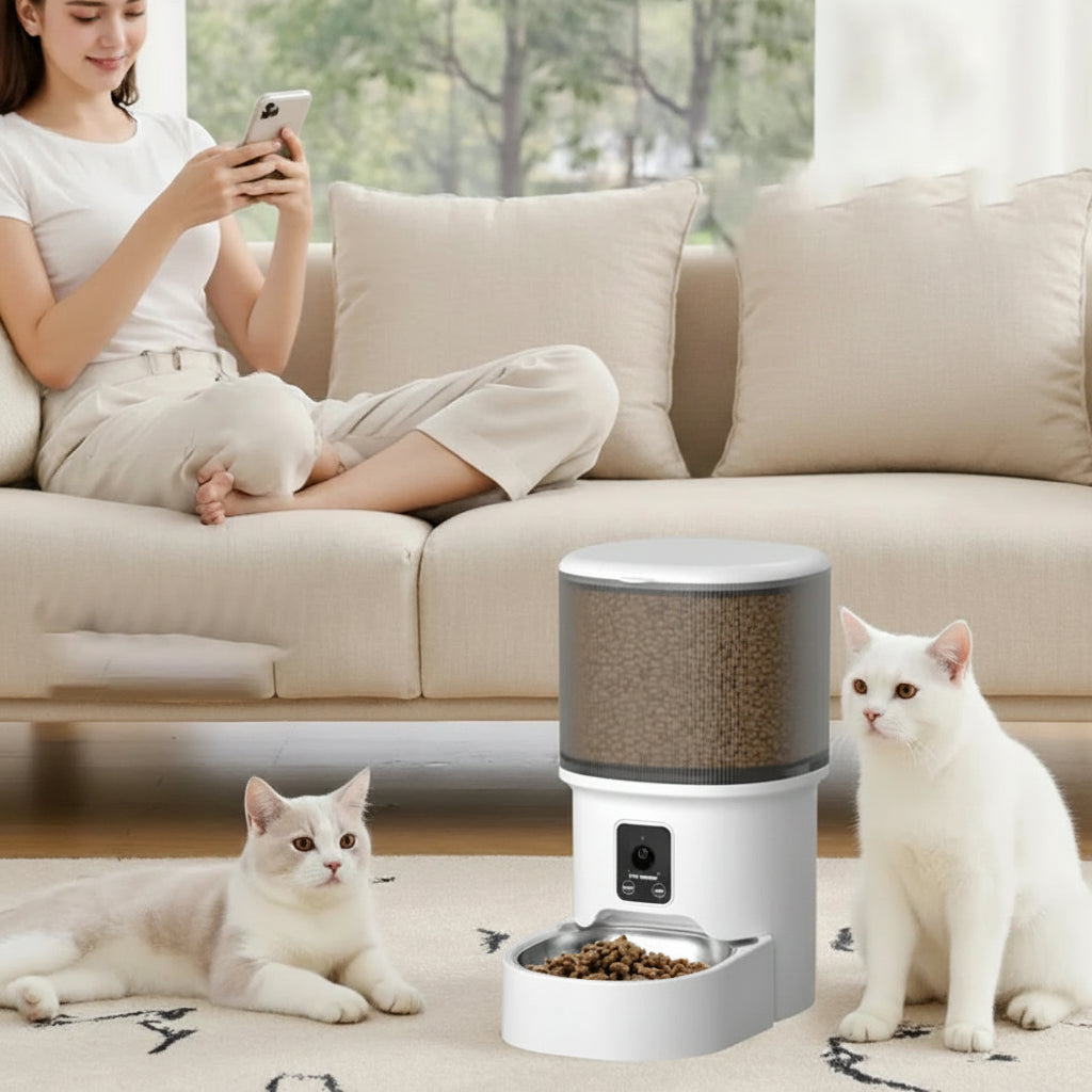 Distributeur automatique intelligent pour animaux – 4L WiFi + Caméra HD